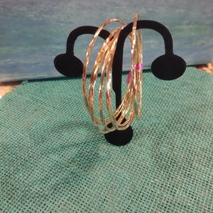 14k GF 7 Day Bangle Bracelets